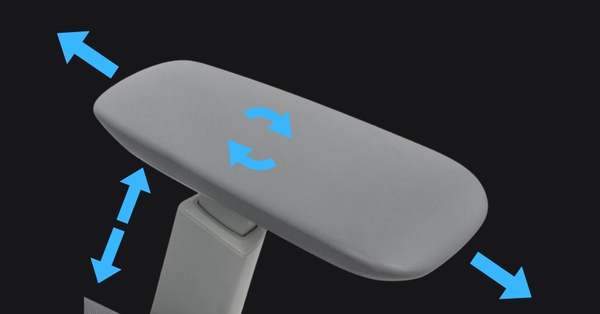 Podłokietniki 3D regulowane